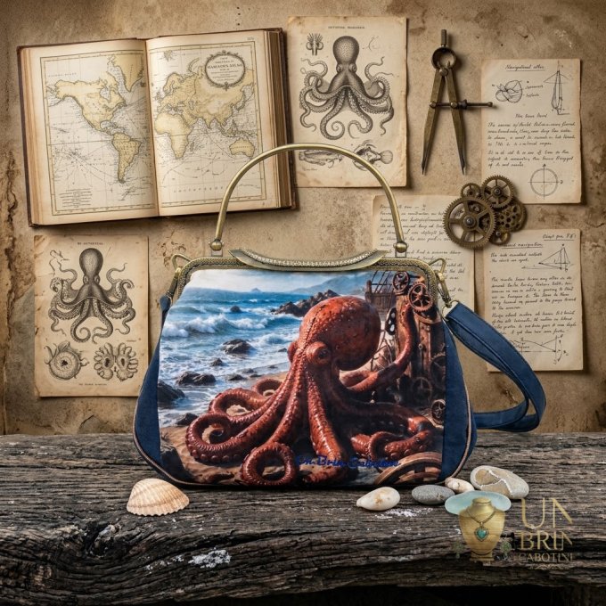 Sac à main « Kraken & Abysses » — Pièce unique