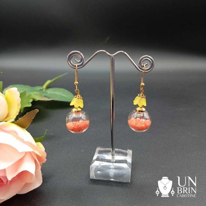 Boucles d'oreilles bulles de verre