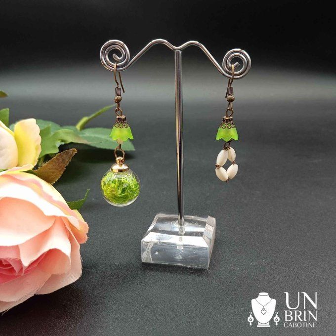 Boucles d'oreilles bulles de verre