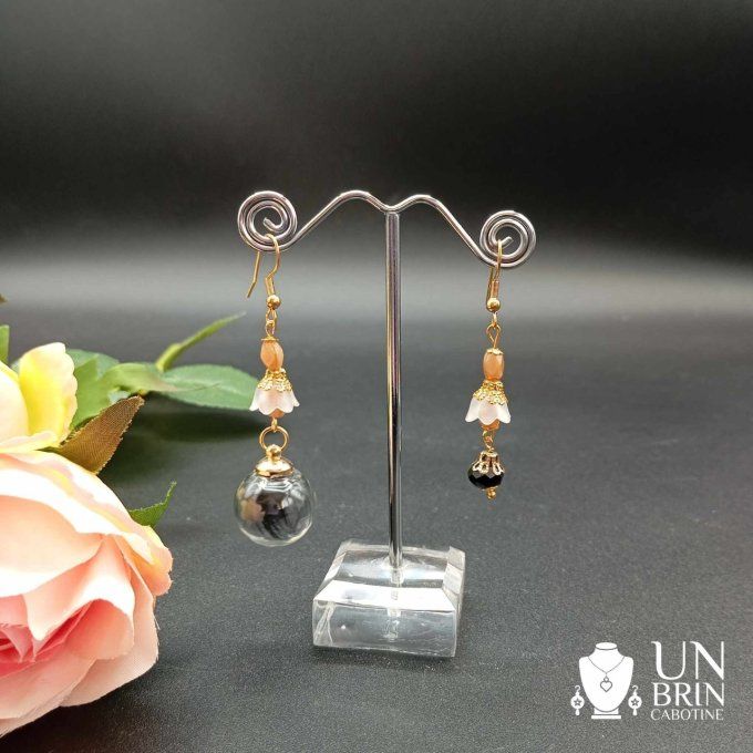 Boucles d'oreilles bulles de verre