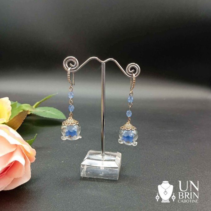 Boucles d'oreilles bulles de verre