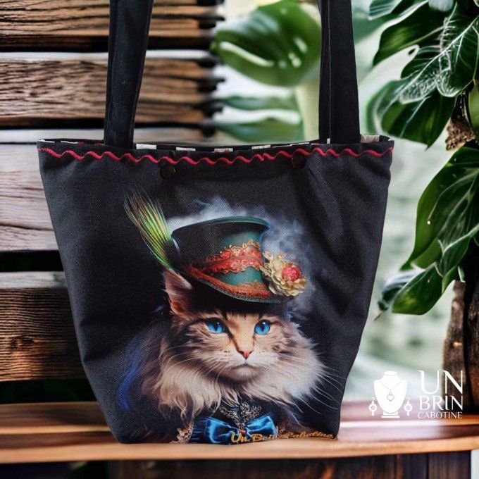 Sac cabas M. Chat steampunk